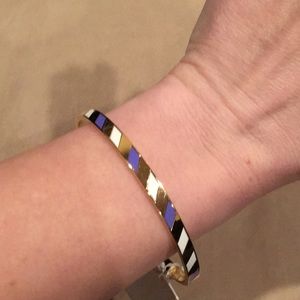 Kate Spade gold, white and periwinkle bangle